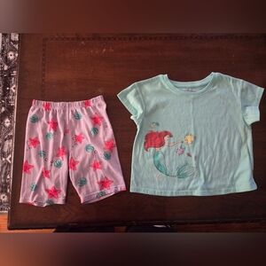 girl 7/8 Disney little mermaid pj set